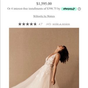 BHLDN - Size 10 - Willowby by Waters Hearst Gown
